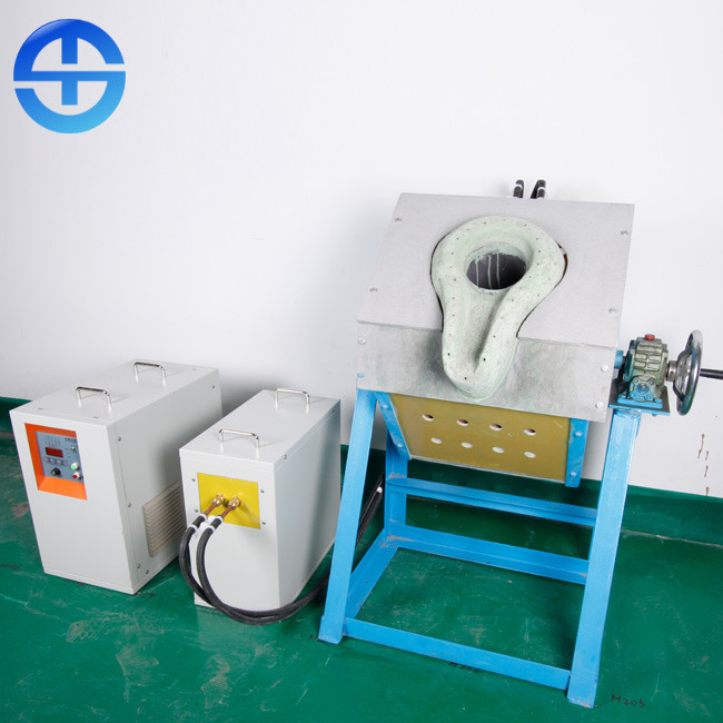 CE Electric Metal Melting Furnace Gold Melting Machine 25 Kw W270×H450×