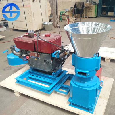 Flat Die 200mm 200kg/H 300kg/H Biomass Pellet Machine