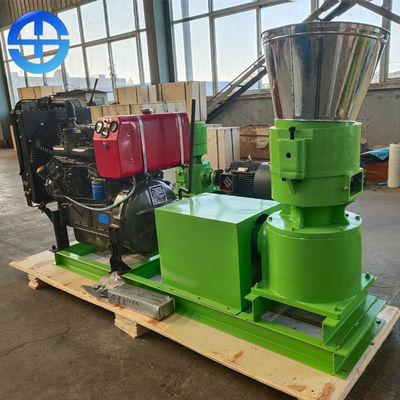 Diesel Engine Driven Flat Die 150mm Biomass Pellet Mill