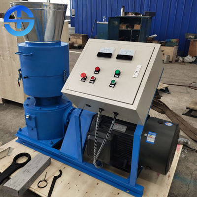 30kw Flat Die Biomass Wood Sawdust Pellet Machine PLC Control