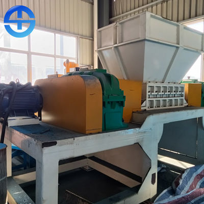 2*22kw Power 2-3 Ton/H Intelligent Scrap Metal Shredder Two Shaft