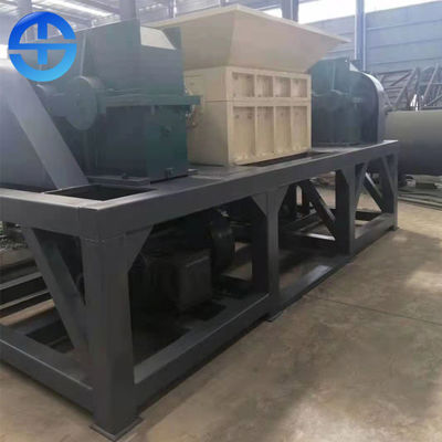 Two 75kw Motors Alloy Steel Blades Scrap Metal Shredder Dual Shaft