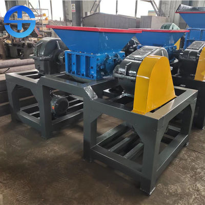 500kg/H Q235 Steel Metal Scrap Baling Machine Two Shaft Shredder